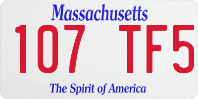 MA license plate 107TF5