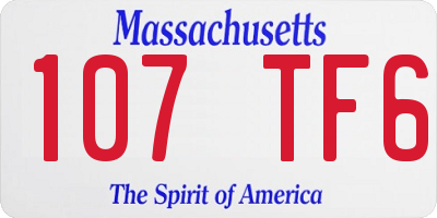 MA license plate 107TF6