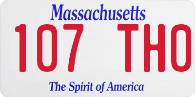 MA license plate 107TH0