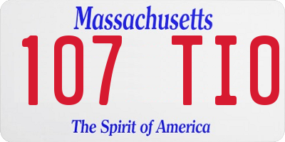 MA license plate 107TI0