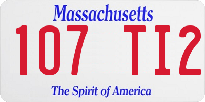 MA license plate 107TI2