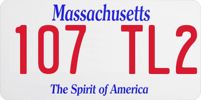 MA license plate 107TL2