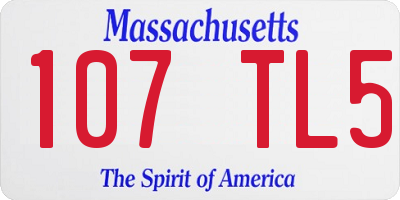 MA license plate 107TL5