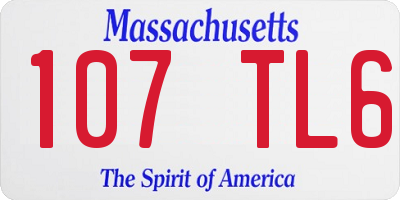 MA license plate 107TL6
