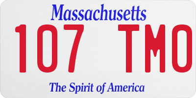 MA license plate 107TM0