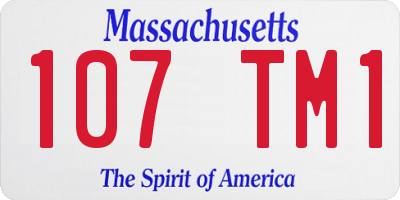 MA license plate 107TM1