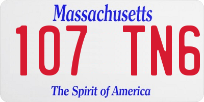 MA license plate 107TN6
