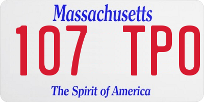 MA license plate 107TP0