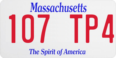 MA license plate 107TP4
