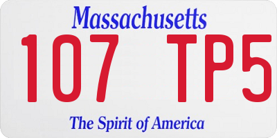 MA license plate 107TP5