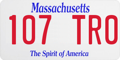 MA license plate 107TR0