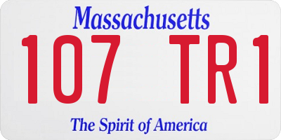 MA license plate 107TR1