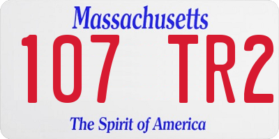 MA license plate 107TR2