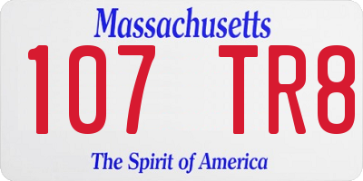 MA license plate 107TR8