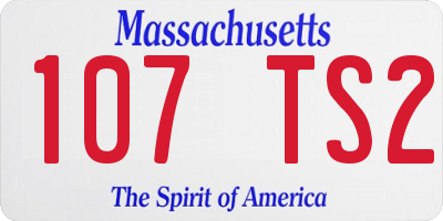 MA license plate 107TS2