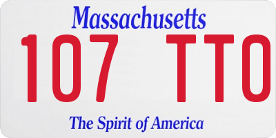 MA license plate 107TT0