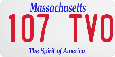 MA license plate 107TV0
