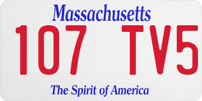 MA license plate 107TV5