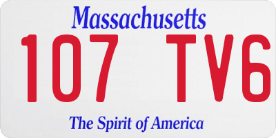 MA license plate 107TV6