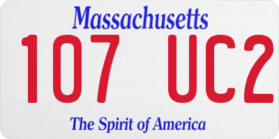 MA license plate 107UC2