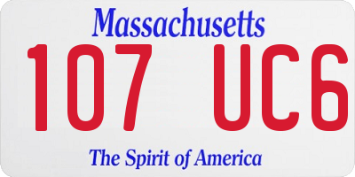 MA license plate 107UC6