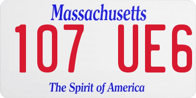 MA license plate 107UE6