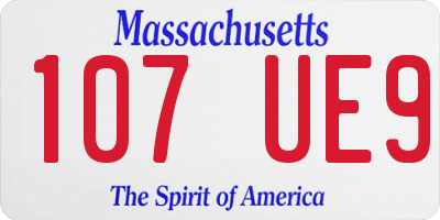 MA license plate 107UE9