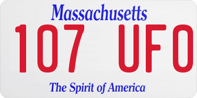 MA license plate 107UF0