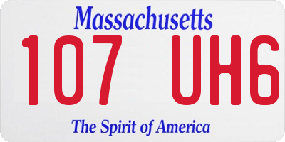 MA license plate 107UH6