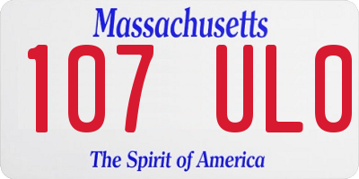 MA license plate 107UL0