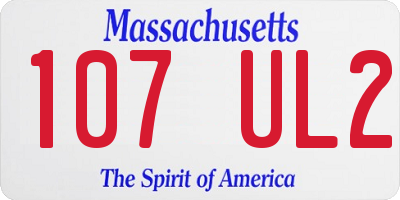 MA license plate 107UL2