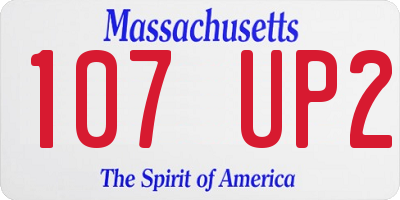 MA license plate 107UP2
