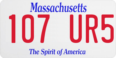 MA license plate 107UR5