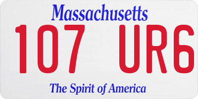 MA license plate 107UR6