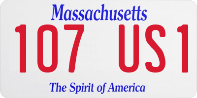 MA license plate 107US1
