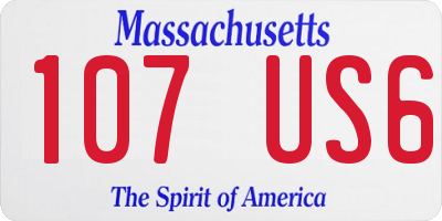 MA license plate 107US6