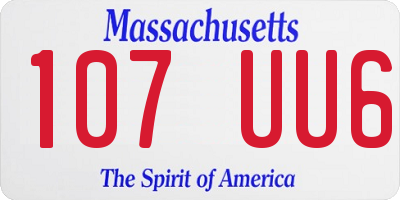 MA license plate 107UU6