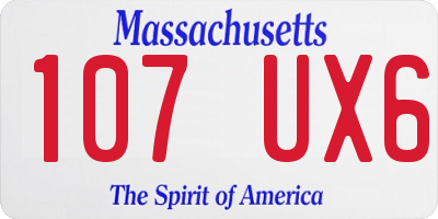 MA license plate 107UX6