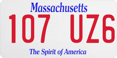 MA license plate 107UZ6
