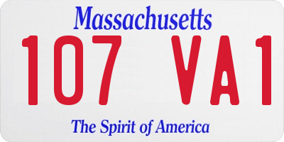 MA license plate 107VA1