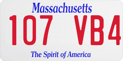 MA license plate 107VB4