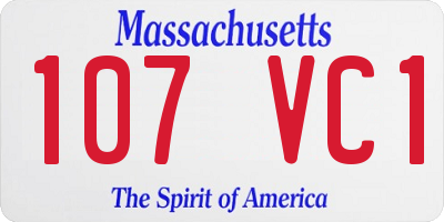 MA license plate 107VC1