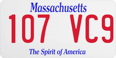 MA license plate 107VC9