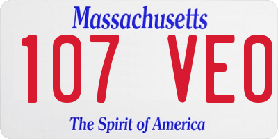 MA license plate 107VE0