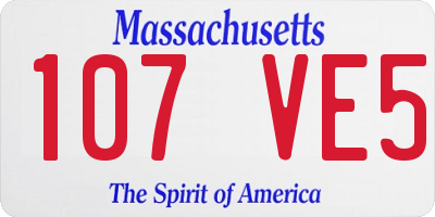 MA license plate 107VE5