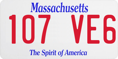 MA license plate 107VE6