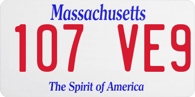 MA license plate 107VE9