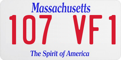 MA license plate 107VF1