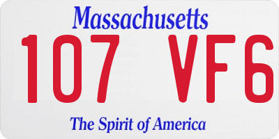 MA license plate 107VF6