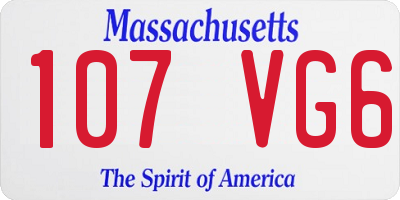 MA license plate 107VG6